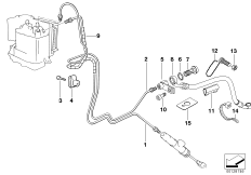 Przewód hamulcowy tylny ABS (34_1002) dla BMW R 1150 GS 00 (0415,0495) ECE