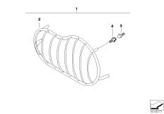 Kratka reflektora (63_0765) dla BMW R 1150 GS Adv. 01 (0441,0492) ECE