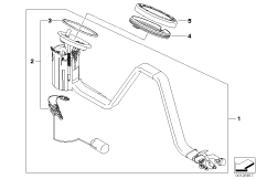 Pompa paliwowa/Czujnik poziomu prawy (16_0553) dla BMW 5' E61 525i Tou ECE