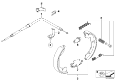 Hamulec postojowy/Szczęka hamulcowa (34_1382) dla BMW X3 E83 LCI X3 3.0d SAV ECE