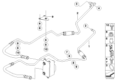 Przewód chłodnicy oleju przekładniowego (17_0285) dla BMW 5' E60 550i Lim ECE
