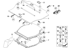 Obudowa podłogi bagażnika (51_3916) dla BMW X5 E53 X5 3.0i SAV ECE