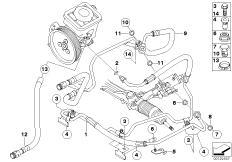 Hydr. układ kier./przewody oleju (32_1441) dla BMW 5' E61 535d Tou ECE