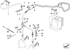 Przewód hamulcowy przedni ABS (34_1001) dla BMW R 1150 GS 00 (0415,0495) ECE