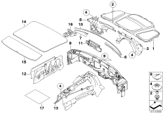 Izolacja dźwiękowa przednia (51_5262) dla BMW 6' E64 650i Cab USA