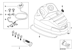 System audio do odtwarzacza CD (65_1152) dla BMW F 650 CS 02 (0174,0184) USA