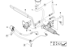 Hydr. układ kier./przewody oleju (32_1472) dla BMW X3 E83 X3 3.0i SAV EGY