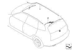Wiązka przewodów dachu (61_1785) dla BMW X3 E83 LCI X3 2.0d SAV ECE