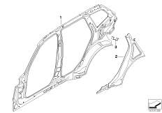 Szkielet boczny, elementy pojed. (41_1517) dla BMW X3 E83 X3 3.0i SAV ECE