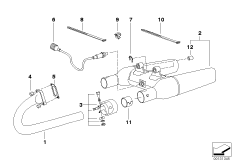 Części układu wydechowego z mocowaniem (18_0301) dla BMW R 1200 Montauk 03 (0309,0319) USA