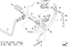 Hydr. układ kier./przewody oleju (32_1487) dla BMW X5 E53 X5 3.0d SAV ECE