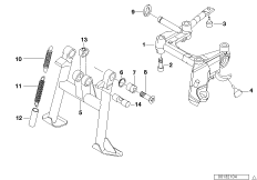 Podstawka centralna (46_0830) dla BMW K 1200 LT 04 (0549,0559) ECE