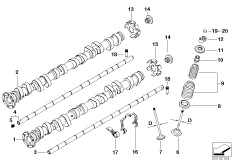 Sterowanie zaworów-wałek rozrządu/Smar. (11_3006) dla BMW Z4 E85 Z4 M3.2 Roa ECE
