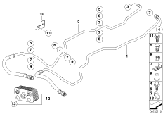 Przewód chłodnicy oleju/wymiennik ciepła (17_0307) dla BMW X3 E83 X3 3.0i SAV USA