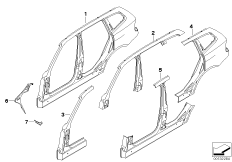 Szkielet boczny (41_1516) dla BMW X3 E83 LCI X3 1.8d SAV ECE