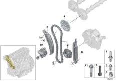 Mechanizm ster.-łańcuch sterujący górny (11_3653) dla BMW 3' E93 330d Cab ECE