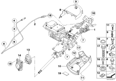 Kol. kier./obudowa/cięgno Interlock (32_1383) dla BMW Z4 E85 Z4 3.0si Roa ECE
