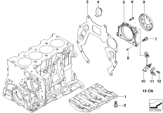 Skrzynia korbowa cylind./Elementy dod. (11_3520) dla BMW X3 E83 X3 2.0d SAV ECE