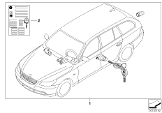 Komplet zamków (41_1807) dla BMW 5' E61 LCI 530xi Tou ECE