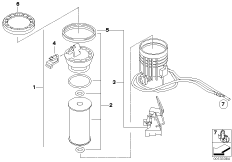 Filtr paliwa/Czujnik poziomu prawy (16_0507) dla MINI R50 One D 3-drzwiowy ECE