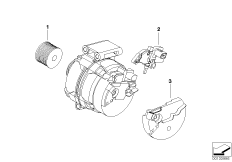 Elementy pojedyncze prądnicy 100/110A (12_1321) dla MINI Cabrio R52 Cooper Cabrio ECE