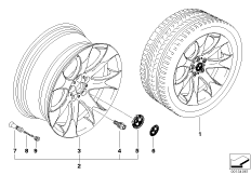 BMW light alloy wheel, V-spoke 168 (36_0790) dla BMW X5 E53 X5 4.4i SAV USA
