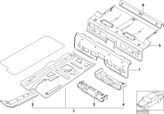 Elementy podłogi, tylne wewnętrzne (41_1654) dla MINI R53 Cooper S 3-drzwiowy ECE