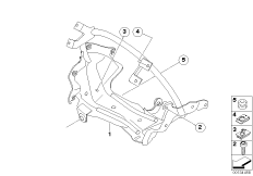 Uchwyt obudowy kokpitu (46_0857) dla BMW F 650 GS Dakar 04 (0176,0186) ECE