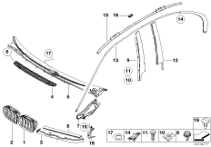 Zewnętrzne osłony / Kratka ozdobna (51_3267) dla BMW 3' E46 323i Lim ECE