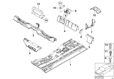 Elementy podłogi, tylne wewnętrzne (41_1296) dla BMW X5 E53 X5 4.8is SAV USA