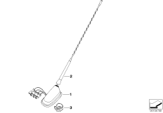 Elementy poj. anteny dachowej (65_1459) dla MINI Cabrio R52 Cooper S Cabrio USA