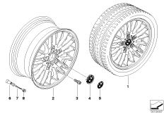 BMW LA wheel, V spoke 110 (36_0797) dla BMW X3 E83 X3 3.0d SAV ECE