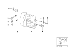 Pokrywa rozrusznika/mocowanie (12_0884) dla BMW R 1200 C 97 (0424,0434) USA