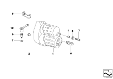 Pokrywa rozrusznika/mocowanie (12_1316) dla BMW R 1200 Montauk 03 (0309,0319) USA