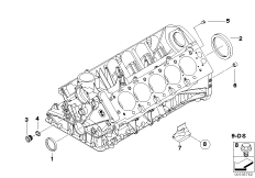 Skrzynia korbowa cylind./Elementy dod. (11_3683) dla BMW 5' E60 M5 Lim USA
