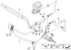 Hydr. układ kier./przewody oleju (32_1491) dla BMW X3 E83 LCI X3 2.0d SAV ECE