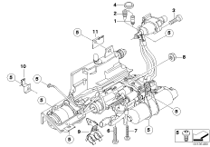 GS6S37BZ(SMG) hydraulic mounting (23_0961) dla BMW 3' E46 325ti Com ECE