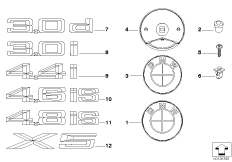 Emblematy / Ciągi napisów (51_3914) dla BMW X5 E53 X5 3.0d SAV ECE