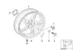 Koło odlewane tylne z/bez Integral ABS (36_0599) dla BMW R 1100 S 98 (0422,0432) ECE