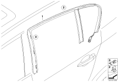 Osłony i uszczelki drzwi tylnych (51_5441) dla BMW 1' E87 LCI 118i 5-d ECE