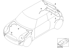Kabel naprawczy gł. wiązki kabli (61_1593) dla MINI Cabrio R52 Cooper S Cabrio ECE