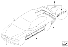 Doposażenie - pakiet aerodynamiczny M (03_0774) dla BMW 3' E36 318is Cou ECE