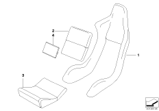 Fotel sportowy Recaro-obicie fotela (52_3026) dla BMW 3' E46 M3 CSL Cou ECE