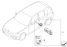 Komplet zamków (41_1640) dla BMW 1' E88 120i Cab ECE