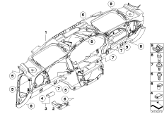Tapicerka deski rozdzielczej (51_5569) dla MINI R53 Cooper S 3-drzwiowy USA