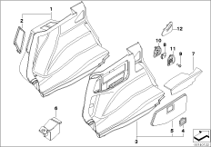 Obudowa bagażnika lewa (51_6522) dla BMW 1' E87 LCI 116i 1.6 5-d ECE