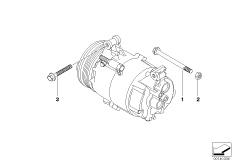 Elementy mocujące sprężarkę klimatyzacji (64_1133) dla MINI Cabrio R52 Cooper Cabrio USA