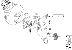 Mechanizm dźwigni nożnej SMG (35_0301) dla BMW 5' E61 LCI M5 Tou ECE