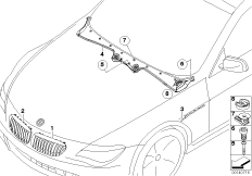 Zewnętrzne osłony / Kratka ozdobna (51_5251) dla BMW 6' E64 630i Cab ECE