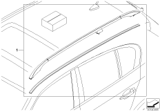 Zestaw doposażenia - reling dachowy (03_1547) dla BMW 5' E61 LCI 520d Tou ECE